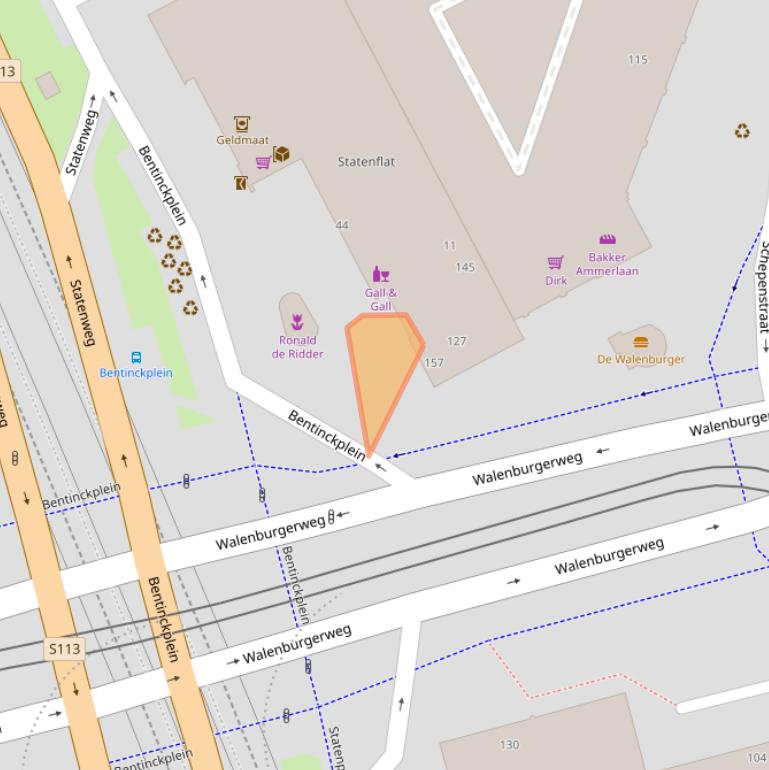 Kaart van postcodegebied 3039KN.