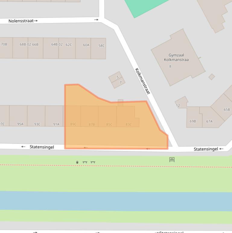 Kaart van postcodegebied 3039LE.