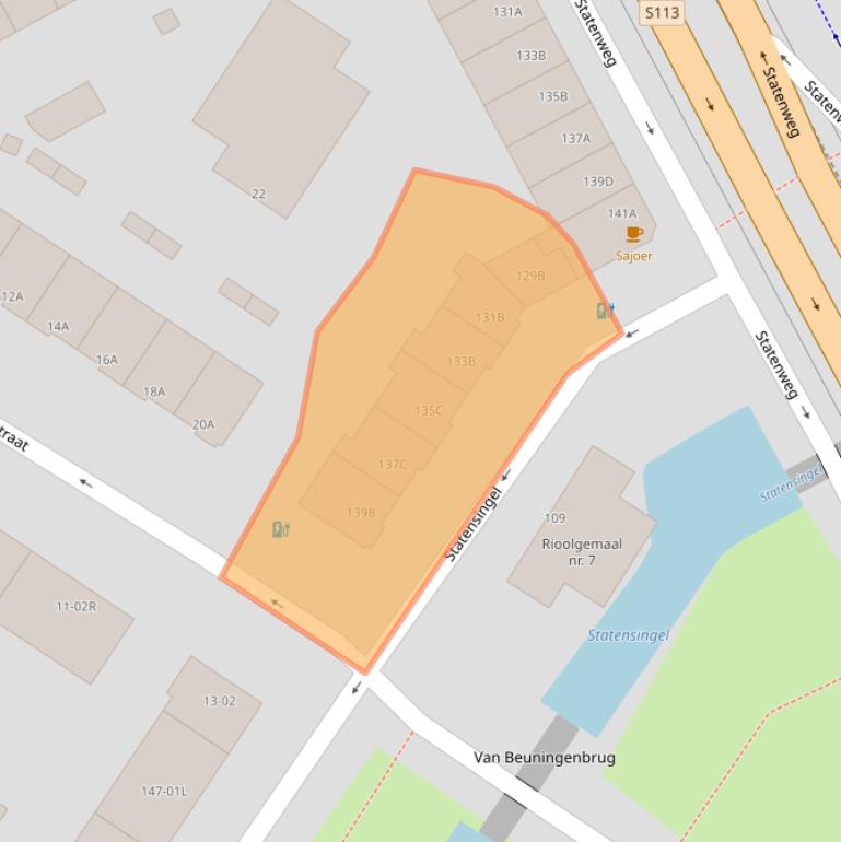 Kaart van postcodegebied 3039LJ.