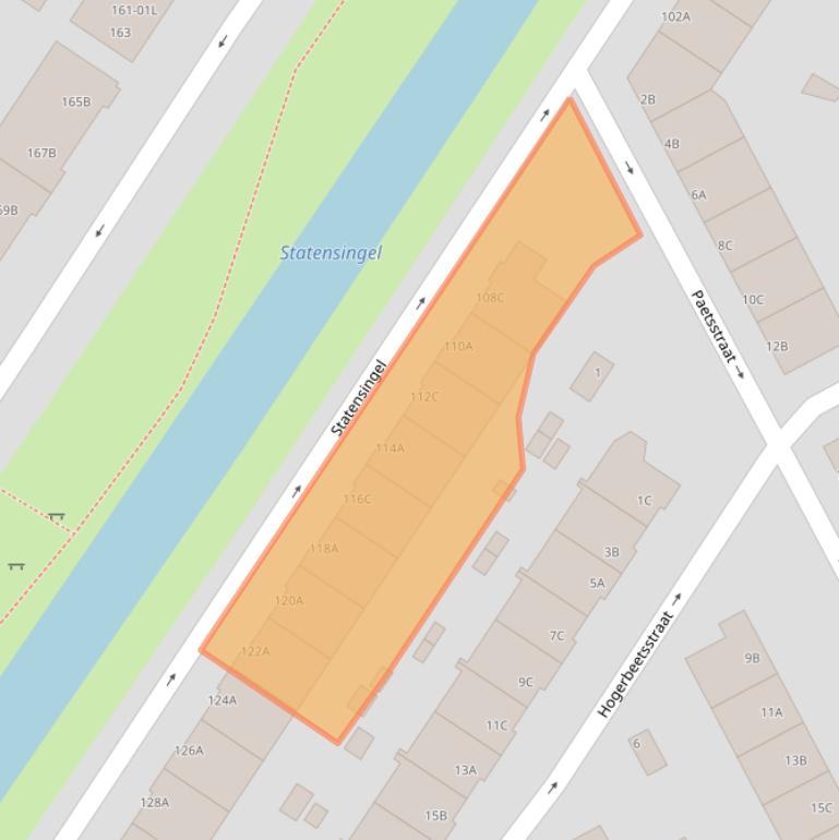 Kaart van postcodegebied 3039LT.