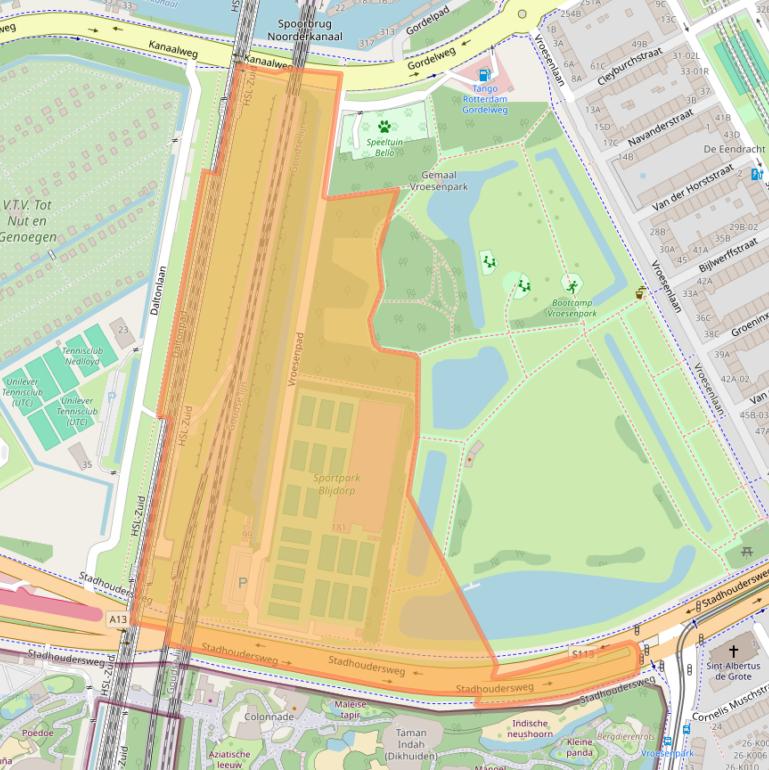 Kaart van postcodegebied 3039MC.