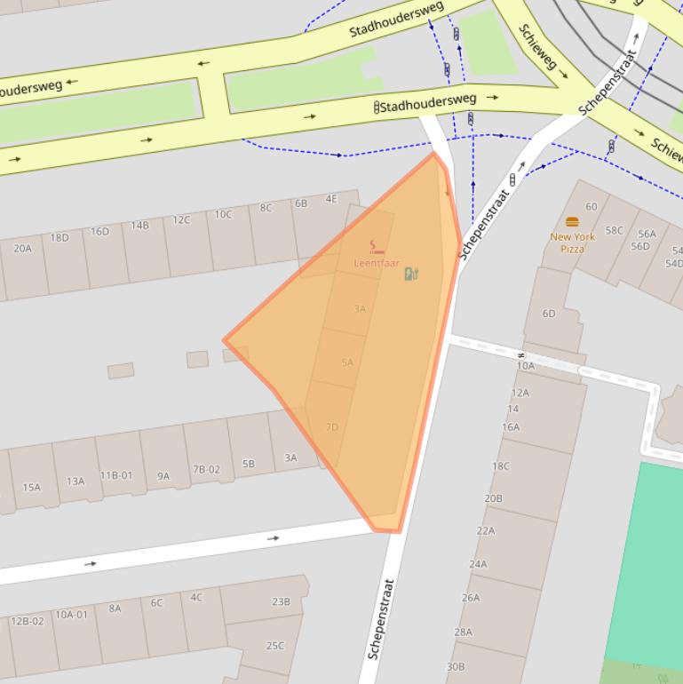 Kaart van postcodegebied 3039NA.