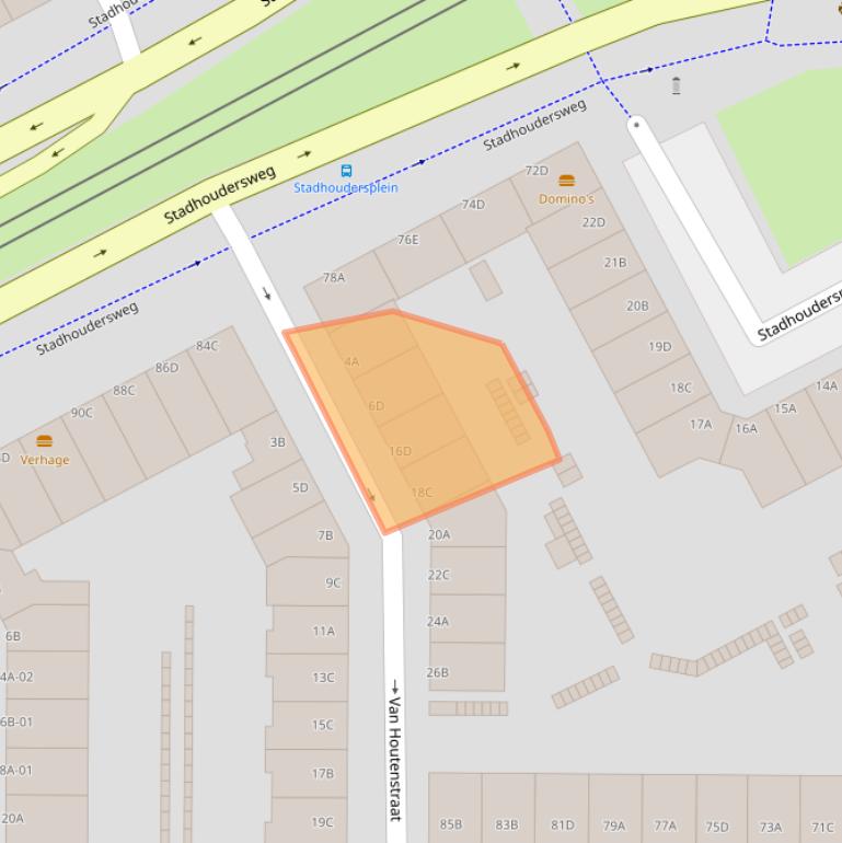 Kaart van postcodegebied 3039PC.