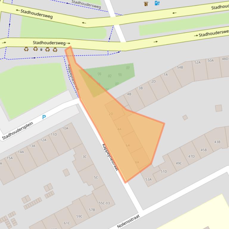 Kaart van postcodegebied 3039PG.