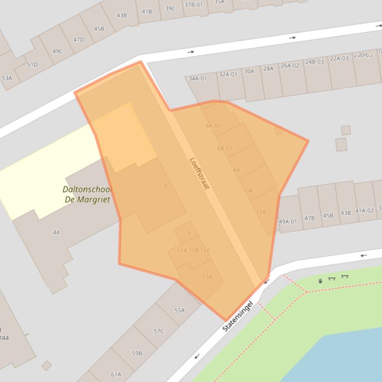 Kaart van postcodegebied 3039PJ.