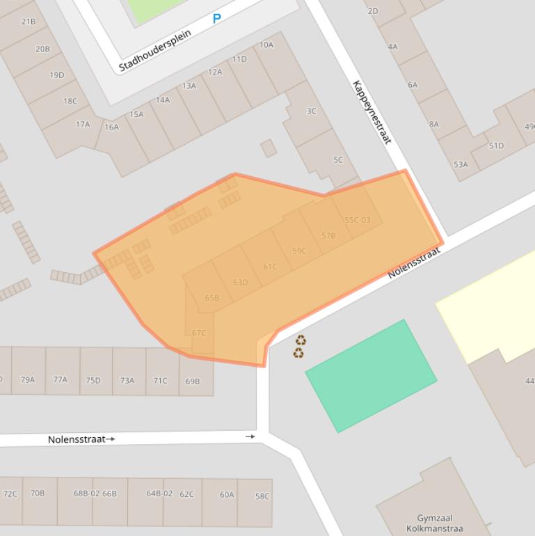 Kaart van postcodegebied 3039PP.