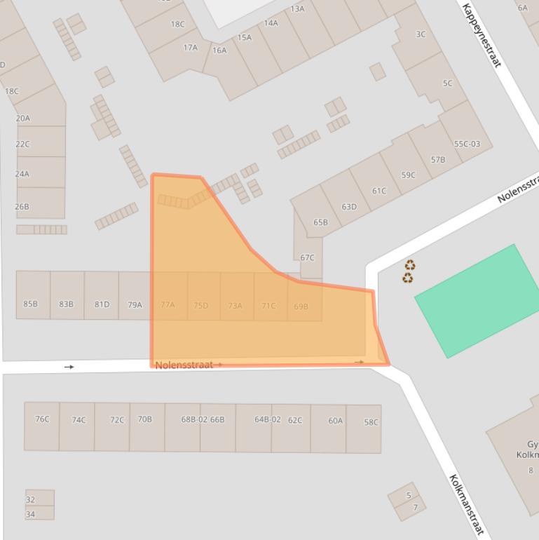 Kaart van postcodegebied 3039PR.