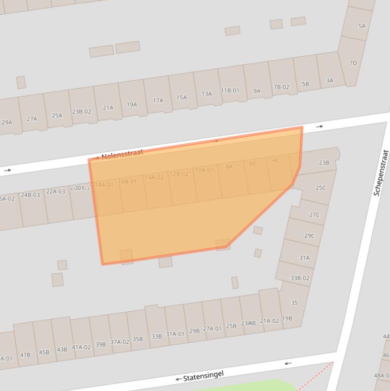 Kaart van postcodegebied 3039PT.