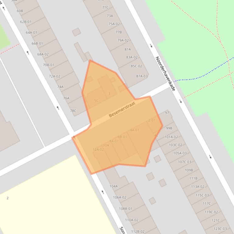 Kaart van postcodegebied 3039RA.