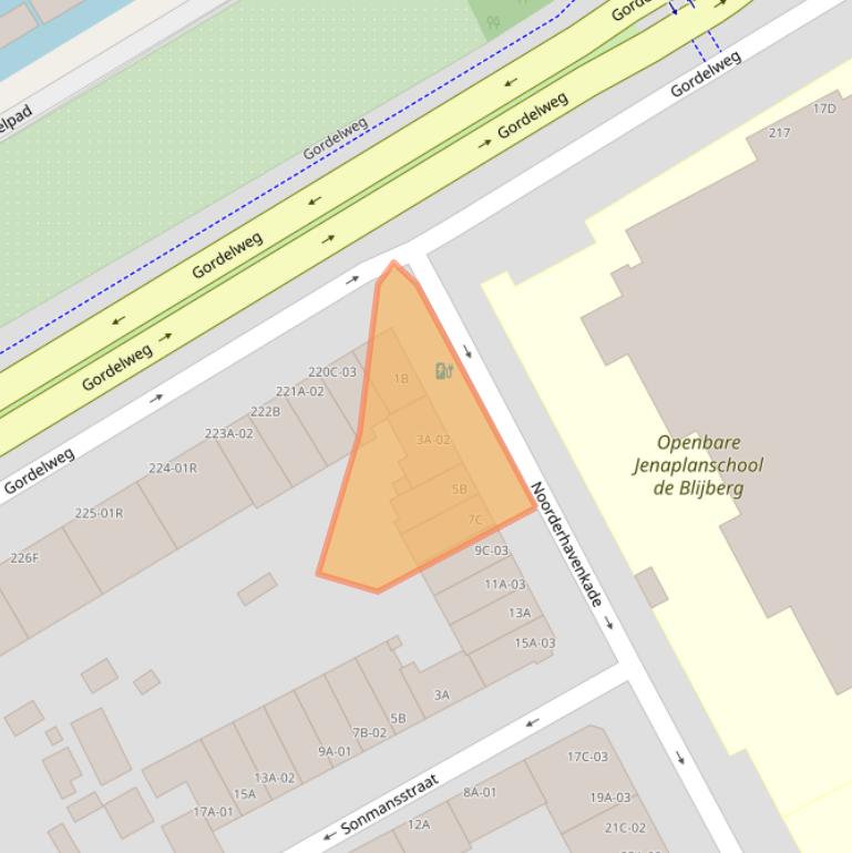 Kaart van postcodegebied 3039RB.