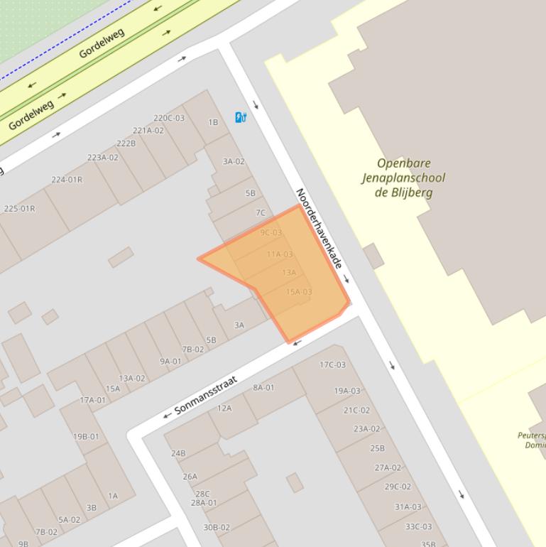 Kaart van postcodegebied 3039RC.