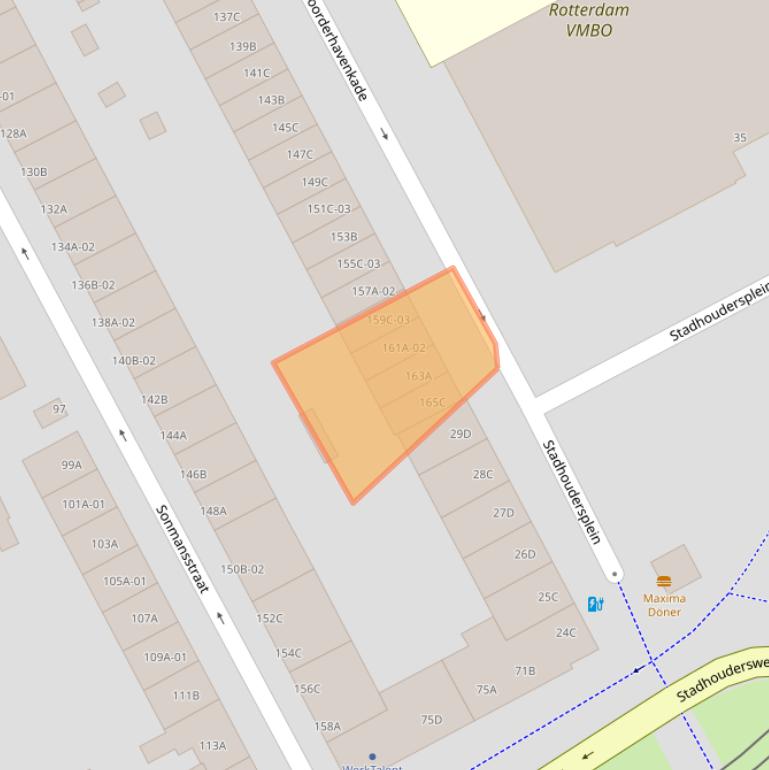 Kaart van postcodegebied 3039RS.