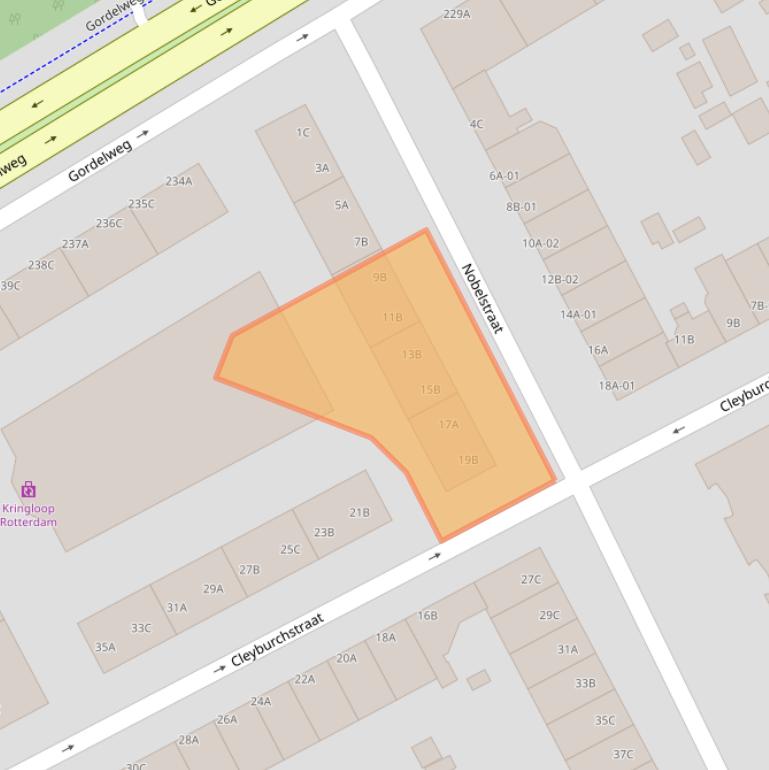 Kaart van postcodegebied 3039SC.