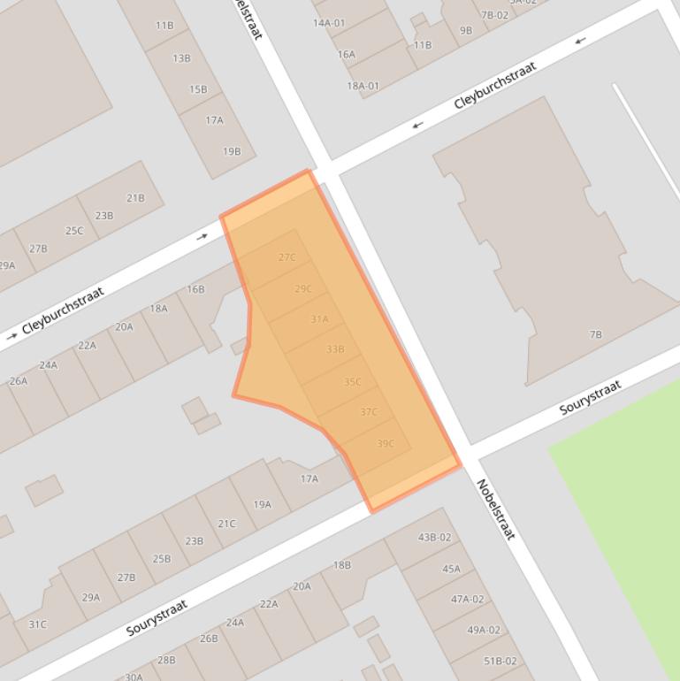 Kaart van postcodegebied 3039SE.