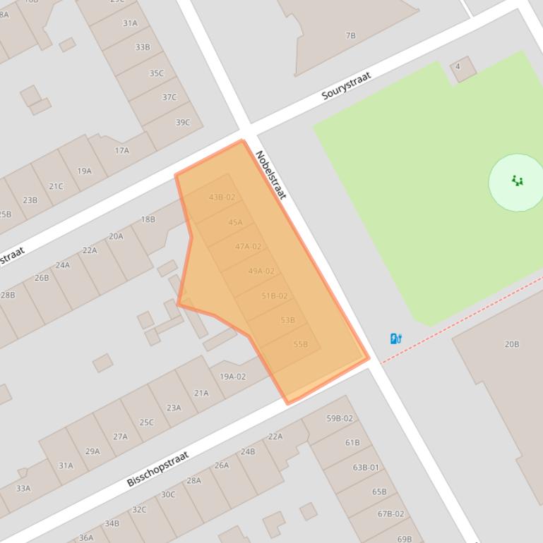 Kaart van postcodegebied 3039SG.