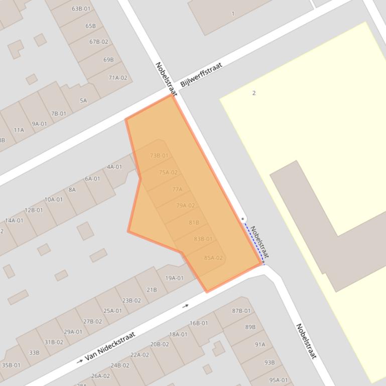 Kaart van postcodegebied 3039SJ.