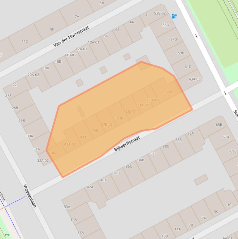 Kaart van postcodegebied 3039VE.