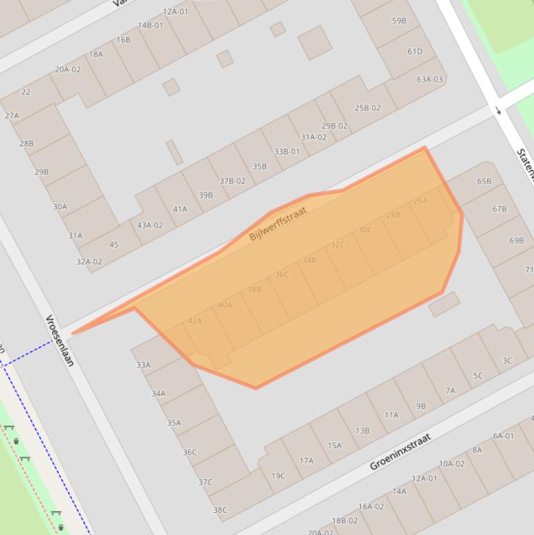 Kaart van postcodegebied 3039VH.