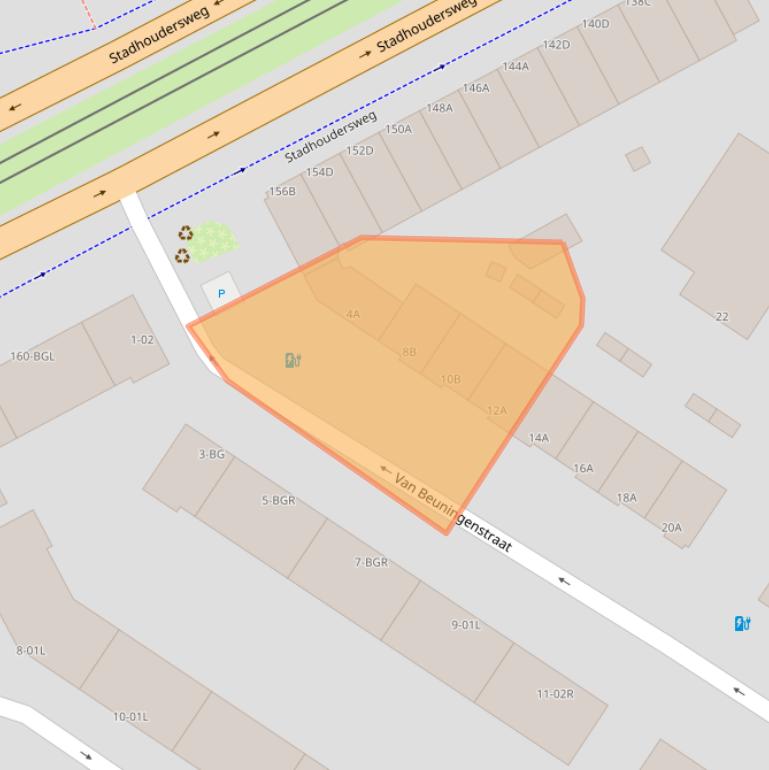 Kaart van postcodegebied 3039WD.