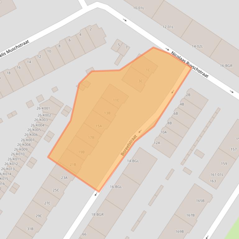 Kaart van postcodegebied 3039WG.