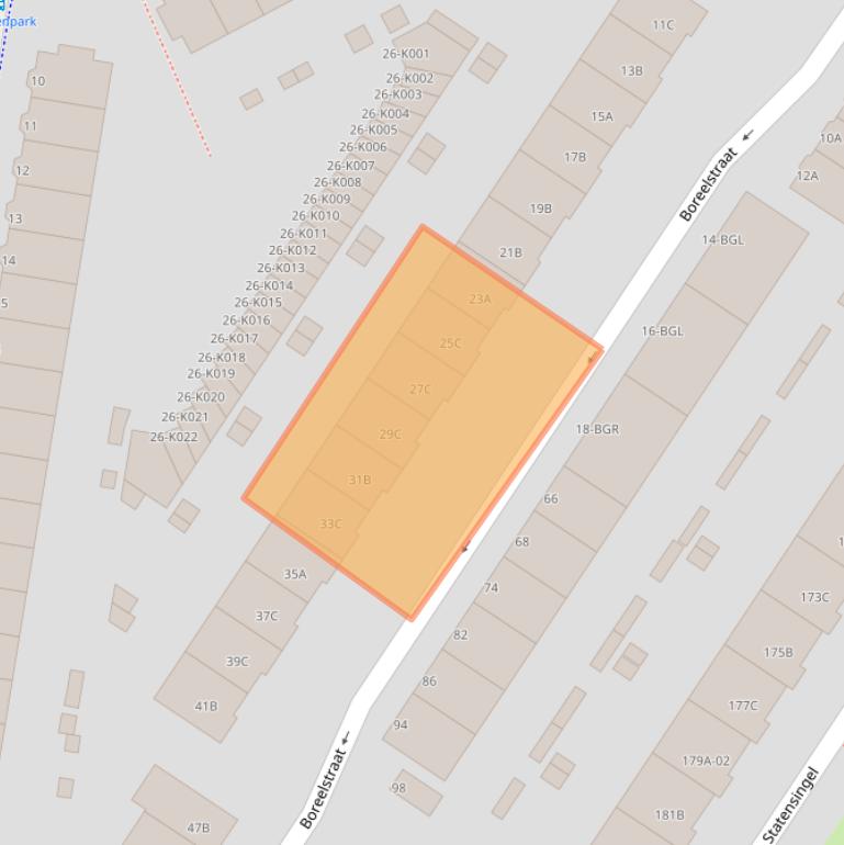 Kaart van postcodegebied 3039WH.