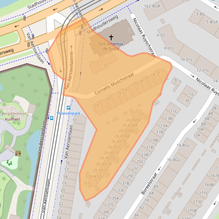 Kaart van postcodegebied 3039WP.