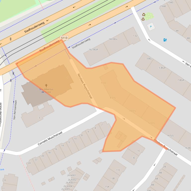 Kaart van postcodegebied 3039WR.