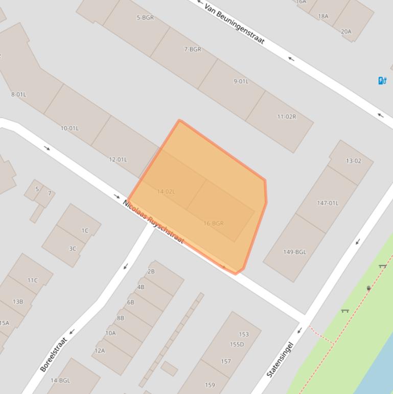 Kaart van postcodegebied 3039WS.