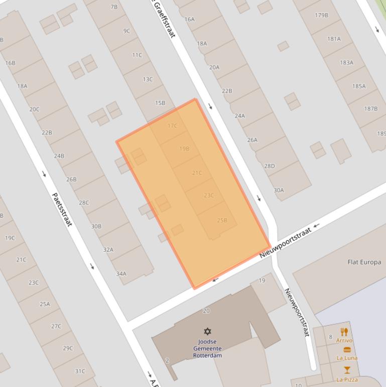 Kaart van postcodegebied 3039XC.