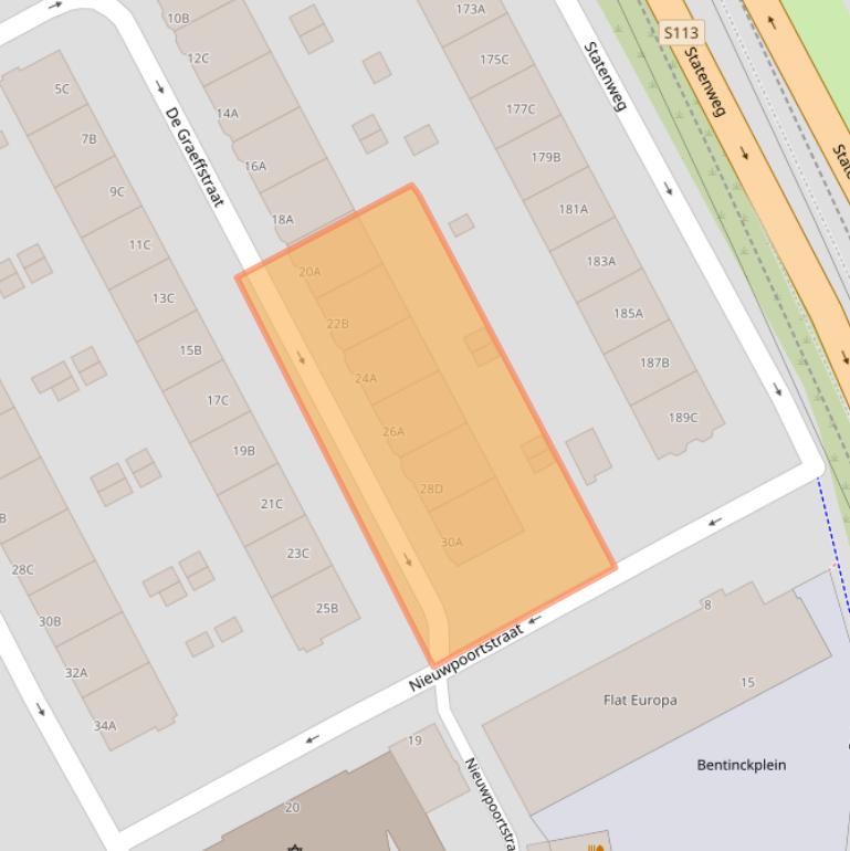 Kaart van postcodegebied 3039XE.