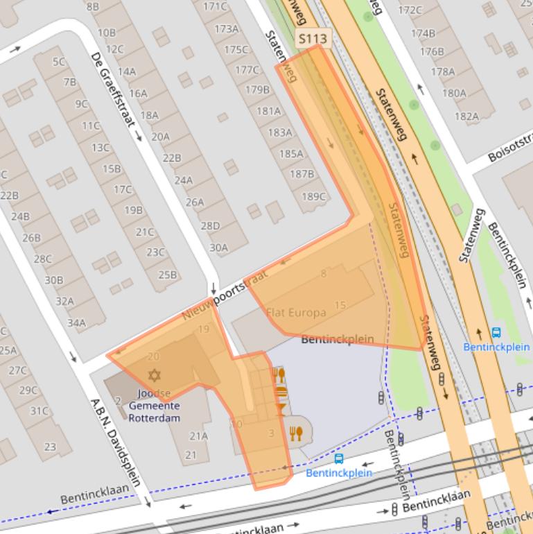 Kaart van postcodegebied 3039XL.