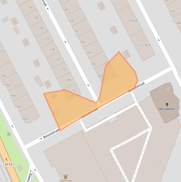 Kaart van postcodegebied 3039ZA.