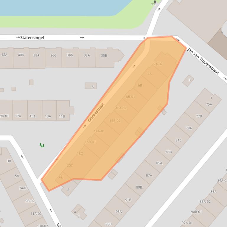 Kaart van postcodegebied 3039ZE.