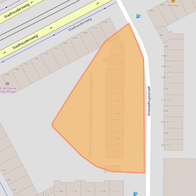 Kaart van postcodegebied 3039ZH.