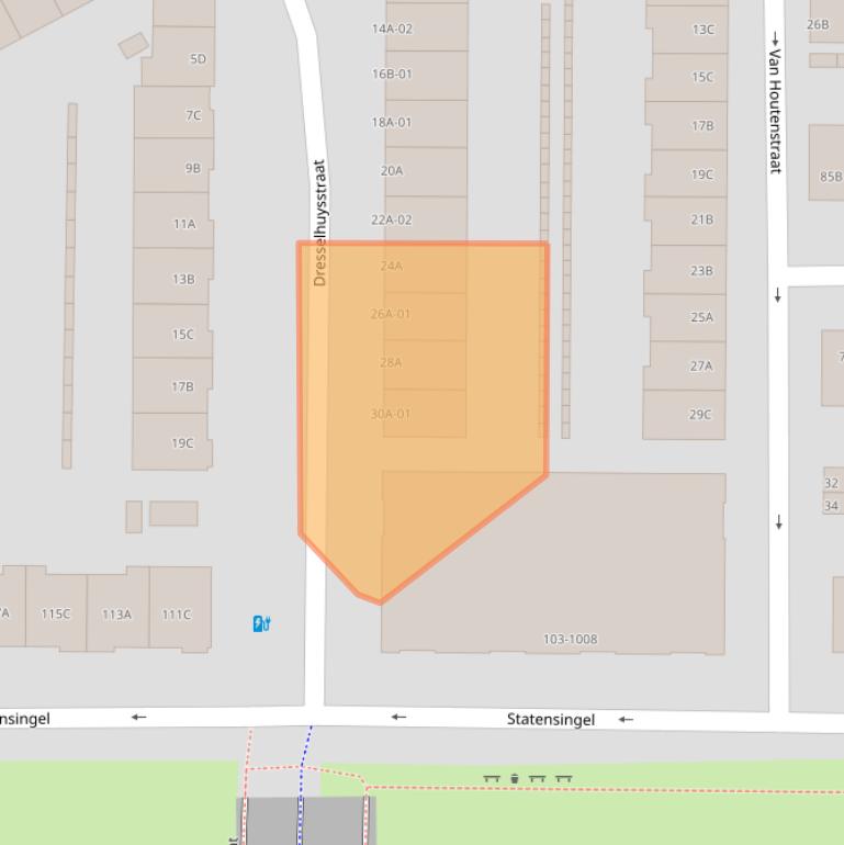 Kaart van postcodegebied 3039ZK.