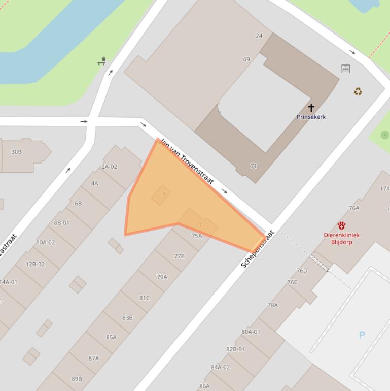 Kaart van postcodegebied 3039ZL.