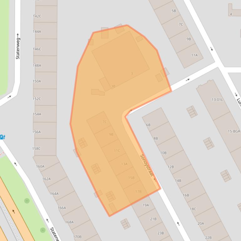 Kaart van postcodegebied 3039ZR.