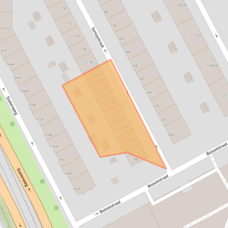 Kaart van postcodegebied 3039ZS.