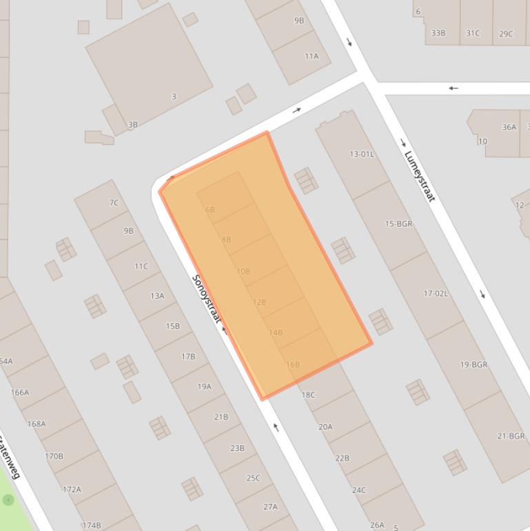 Kaart van postcodegebied 3039ZT.