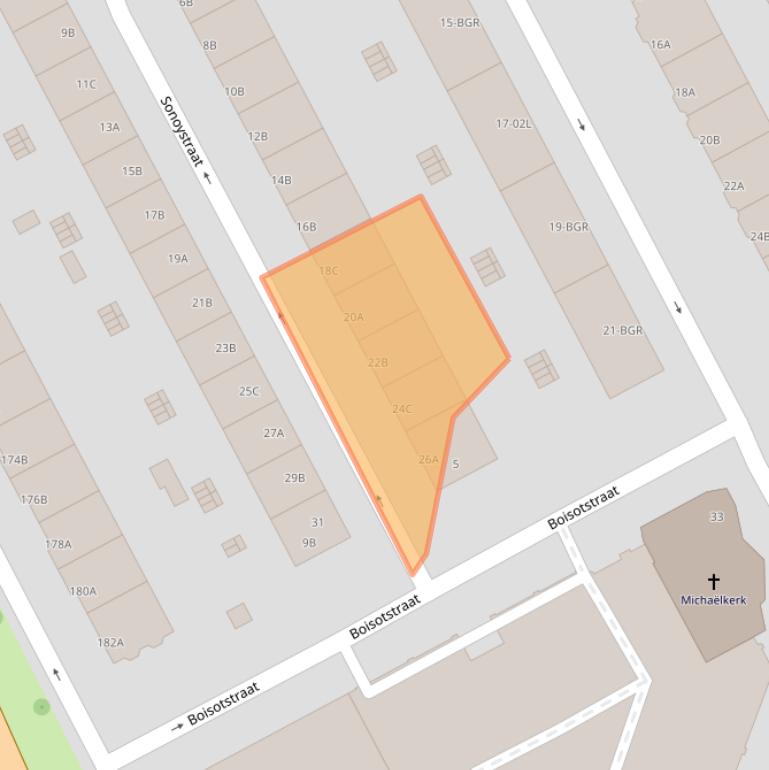 Kaart van postcodegebied 3039ZV.