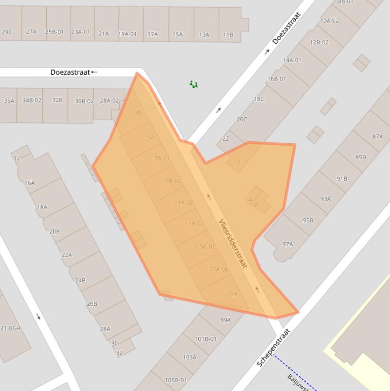 Kaart van postcodegebied 3039ZW.