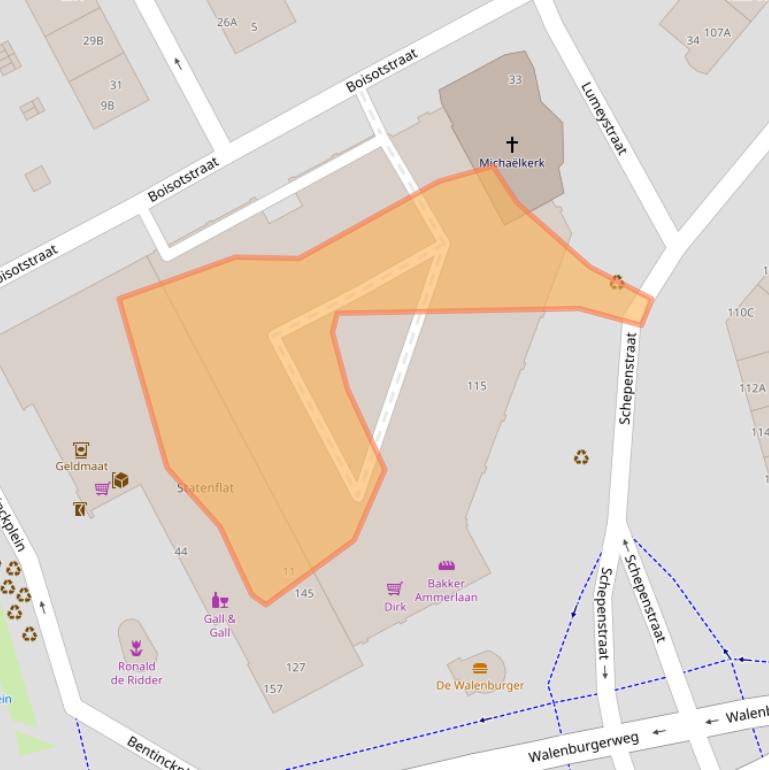 Kaart van postcodegebied 3039ZX.