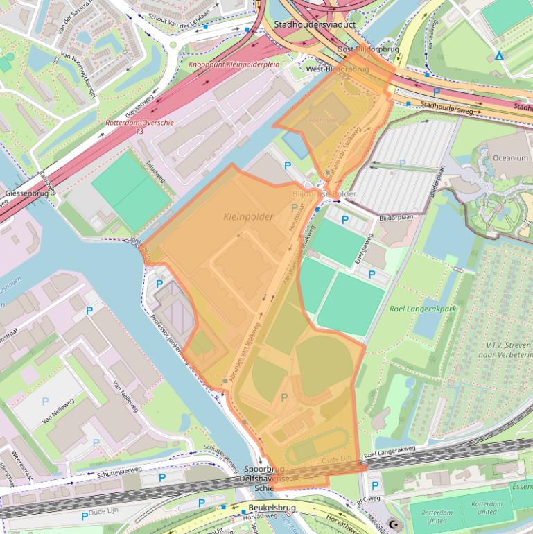 Kaart van postcodegebied 3041JA.