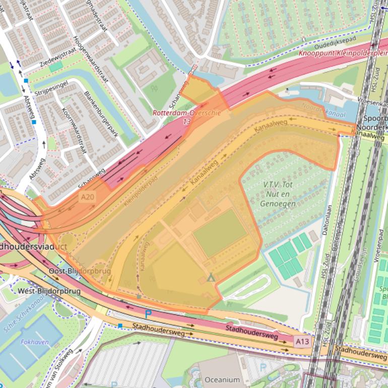 Kaart van postcodegebied 3041JE.