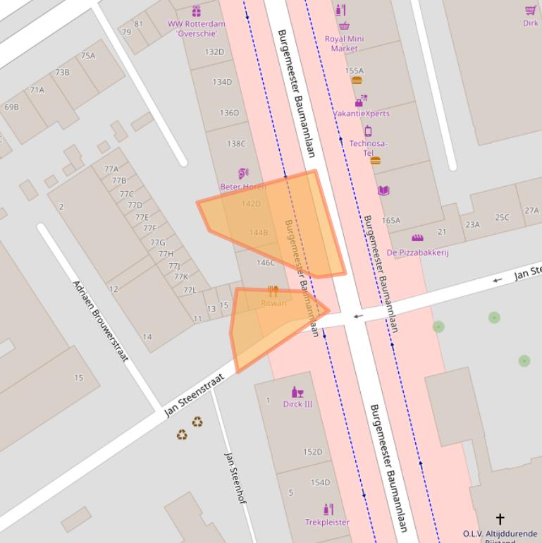 Kaart van postcodegebied 3042AG.