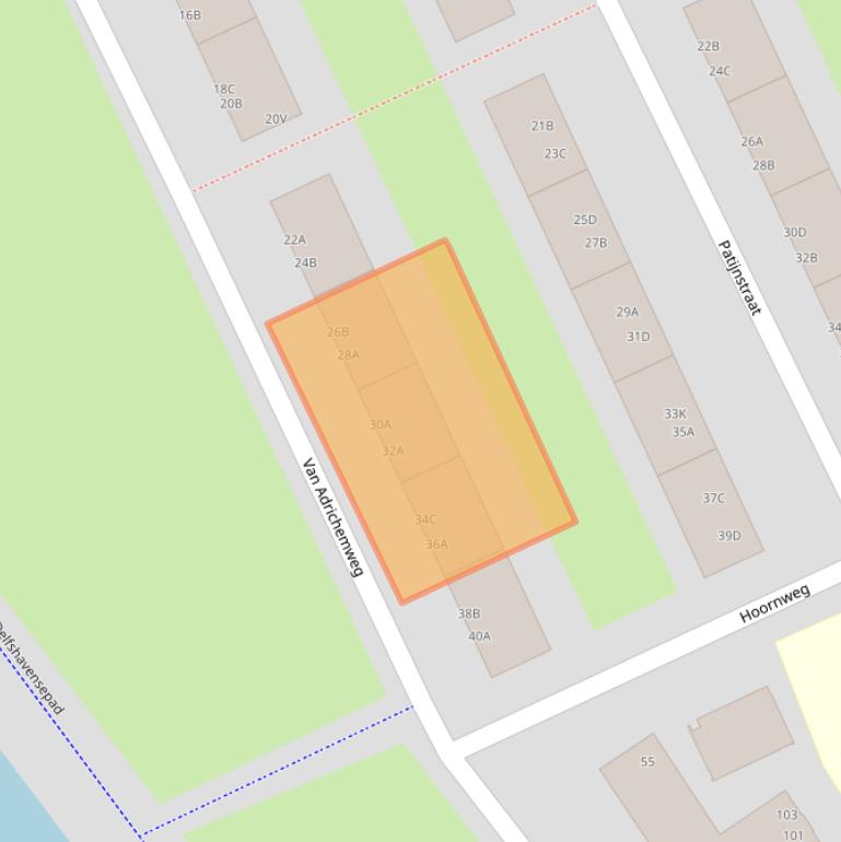 Kaart van postcodegebied 3042BG.