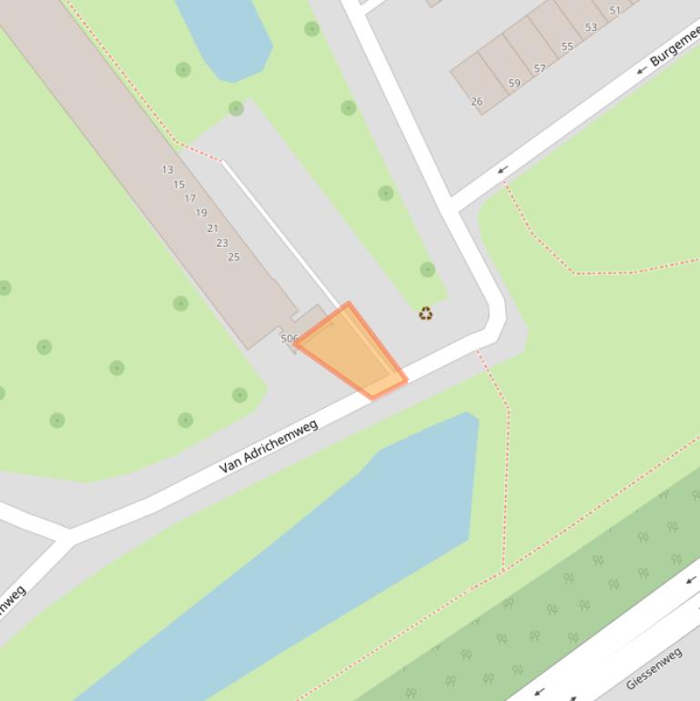 Kaart van postcodegebied 3042BX.