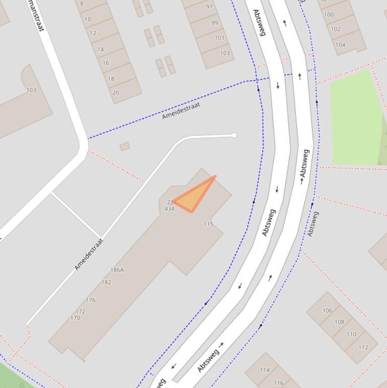 Kaart van postcodegebied 3042DD.