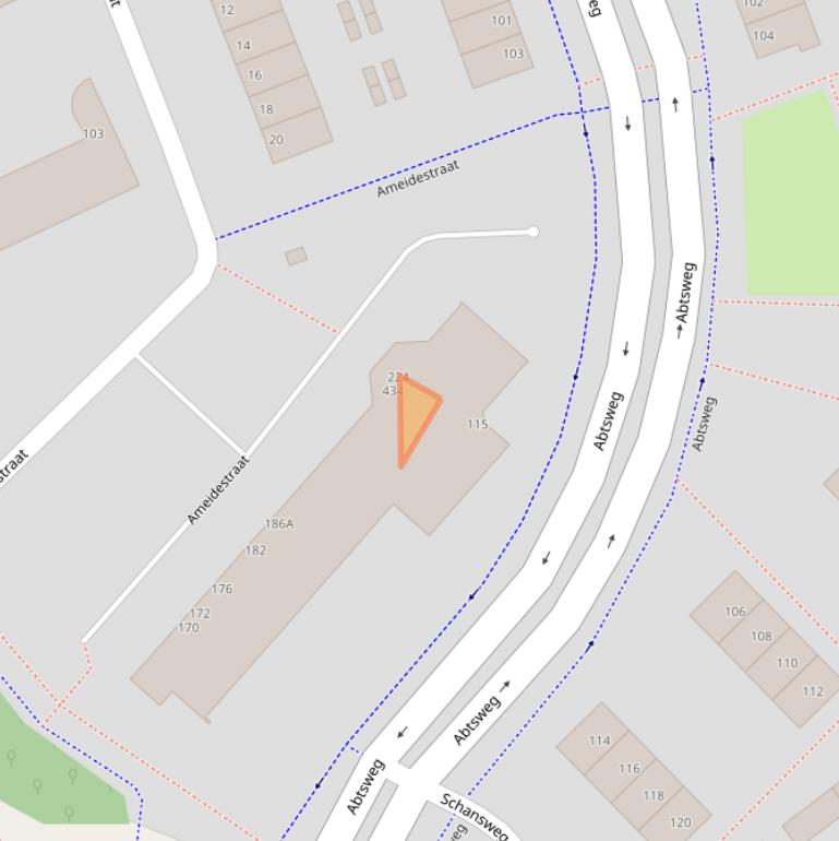 Kaart van postcodegebied 3042DH.