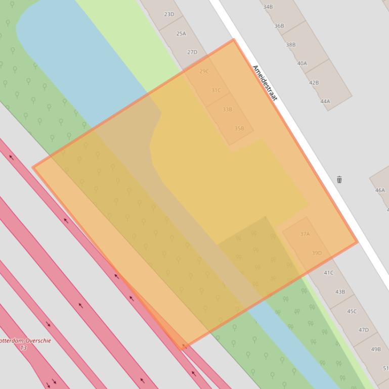 Kaart van postcodegebied 3042ED.